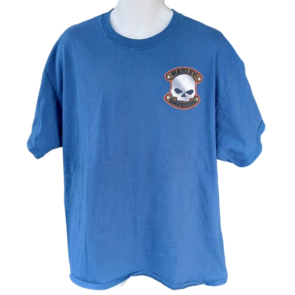 Men's Harley Davidson S/S Royal Blue XL T-Shirt Big Spring Texas - Picture 2 of 8